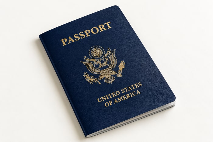 Navy U.S. passport booklet